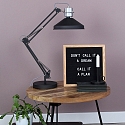anne light & home Luminaria de mesa ZAPPA con interruptor, con brazo articulado, con enchufe E27 IP20, negro mate 
