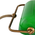 Mexlite Luminaria de mesa BELANA de 1 llama E27 IP20, verde, color bronce regulable