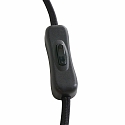 Steinhauer Luminaria de pared YORKSHIRE de 1 llama, con interruptor, con enchufe, ajustable E27 IP20, negro mate 