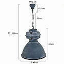 Mexlite Mexlite Pendant luminaire DENSI, 1 flame, grey