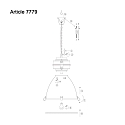 Mexlite Mexlite Pendant luminaire DENSI, 1 flame, grey
