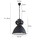 Mexlite Mexlite Pendant luminaire DENSI, 1 flame, black