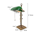 table lamp ANCILLA long, adjustable, with pull switch chain E27 IP20, brushed bronze 