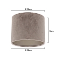 Steinhauer shade KAPPEN - Ø 20CM high, cylindrical, silver