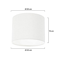 Steinhauer Pantalla KAPPEN - Ø 20CM alto, cilíndrico, blanco