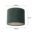 Steinhauer shade KAPPEN - Ø 20CM high, cylindrical, dark green