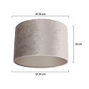 Steinhauer shade KAPPEN - Ø 30CM cylindrical, silver