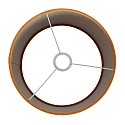 Steinhauer shade KAPPEN - Ø 30CM cylindrical, gold matt, sand coloured
