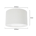 Steinhauer shade KAPPEN - Ø 30CM cylindrical, white