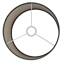 Steinhauer Pantalla KAPPEN - Ø 30CM cilíndrico, verde oscuro