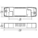 TCI Controlador de LED PRO FLAT 40 con alivio de tensi�n, corriente constante, ajustable, conmutable, blanco