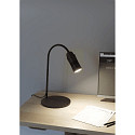 Luminaria de mesa NEO! TABLE (LV) con brazo flexible, enfocable IP20, aluminio, rojo, negro mate regulable