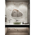 Espejo con iluminaci�n FLOW LINE WAVE-1 IP44 / IP20, brillante, plata regulable