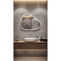 Top Light Espejo con iluminaci�n FLOW LINE WAVE-1 IP44 / IP20, brillante, plata regulable