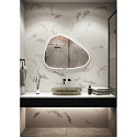 Top Light Espejo con iluminaci�n FLOW LINE WAVE-1 IP44 / IP20, brillante, plata regulable