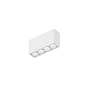 Luminaria de techo LINOO SURFACE 4.0 de 4 llamas, angular IP20, blanco mate, blanco brillante regulable