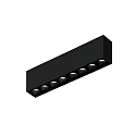 Luminaria de techo LINOO SURFACE 8.0 de 8 llamas, angular IP20, negro brillante, negro mate regulable