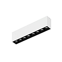 Luminaria de techo LINOO SURFACE 8.0 de 8 llamas, angular IP20, blanco mate, blanco brillante regulable