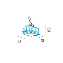 Wever & Ducr� Luminaria empotrable STRANGE PETIT TRIMLESS 1.0 de 1 llama IP20, champ�n 8,4W 455lm 2000-3000K 39� CRI 90