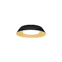 LED Wall /Ceiling luminaire TOWNA 1.0, IP44, � 25.4cm, 2700K, dimmable, black gold
