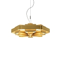 Luminaria colgante J.J.W. 04 E27 IP20, dorado regulable