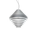 Luminaria colgante J.J.W. 05 E27 IP20, plata regulable