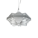 Luminaria colgante J.J.W. 042 E27 IP20, plata regulable