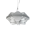 Wever & Ducr� Luminaria colgante J.J.W. 042 E27 IP20, plata regulable