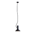 Pendant luminaire ROOMOR 1.0, E27, 250cm, deep black, with shade 1.0