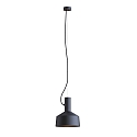 Pendant luminaire ROOMOR 1.0, E27, 600cm, deep black, with shade 2.0
