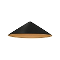 Luminaria colgante DINOR 3.0 Dim-To-Warm IP20, dorado, negro regulable