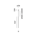 Wever & Ducr� Luminaria colgante FINLIN 2.0 - 91.4CM semicircular, indirecta IP20, negro mate regulable