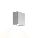 Luminaria de pared CENTRAL 1.0 - UP OR DOWN de 1 llama, plano IP20, aluminio cepillado regulable