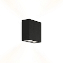 Luminaria de pared CENTRAL 2.0 - UP&DOWN de 2 llamas, plano IP20, mate, negro intenso regulable
