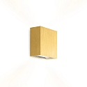 Luminaria de pared CENTRAL 2.0 - UP&DOWN de 2 llamas, plano IP20, dorado mate regulable