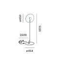 Wever & Ducré floor lamp MIRRO FLOOR 2.0 E27, aluminium, black matt dimmable
