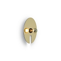 Wall luminaire MIRRO WALL 1.0, mirror � 30cm, E27 (excl.), black gold
