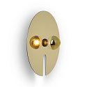 Wall luminaire MIRRO WALL 2.0, mirror � 45cm, E27 (excl.), black gold