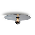 Luminaria de pared MIRRO WALL 2.0 E27 IP20, cromo, negro regulable