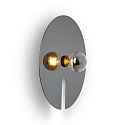 Wever & Ducré Luminaria de pared MIRRO WALL 2.0 E27 IP20, cromo, negro regulable