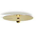 Wall luminaire MIRRO WALL 3.0, mirror � 75cm, E27 (excl.), black gold
