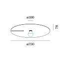 Wever & Ducr� wall and ceiling luminaire MIRRO CEILING / WALL SURF 3.0 E27 IP20, aluminium, black matt 