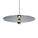 Luminaria colgante MIRRO 3.0 grande E27 IP20, cromo, negro regulable