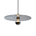 Luminaria colgante MIRRO 2.0 medio E27 IP20, cromo, negro regulable
