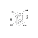 Marco empotrado ORIS 1.3 / RETO 1.3 - RECESSED HOUSING con marco, perforado, negro