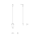 Clip de soporte PENCIL MODULO LUCE juego de 2