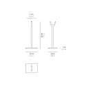 Zafferano Titular PENCIL MODULO LUCE juego de 2, transparente
