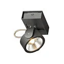 SLV Luminaria de pared y techo KALU LED 1 de 1 llama, giro cardánico IP20, negro regulable