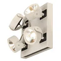 SLV Luminaria de pared y techo KALU LED 4  SQUARE de 4 llamas, cuadrado, giro cardánico IP20, negro, blanco regulable