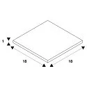 SLV Fijación SQUARE POLE, aluminio
